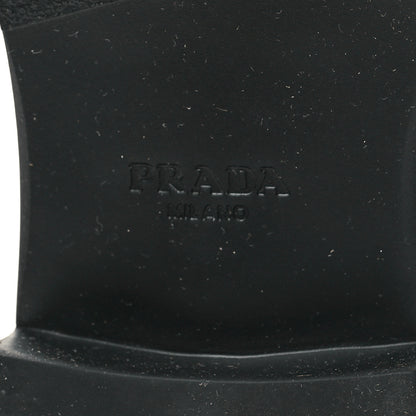 Prada Spazzolato Metal Triangle Logo 50mm Chelsea Boots 38 Black 7 of 8