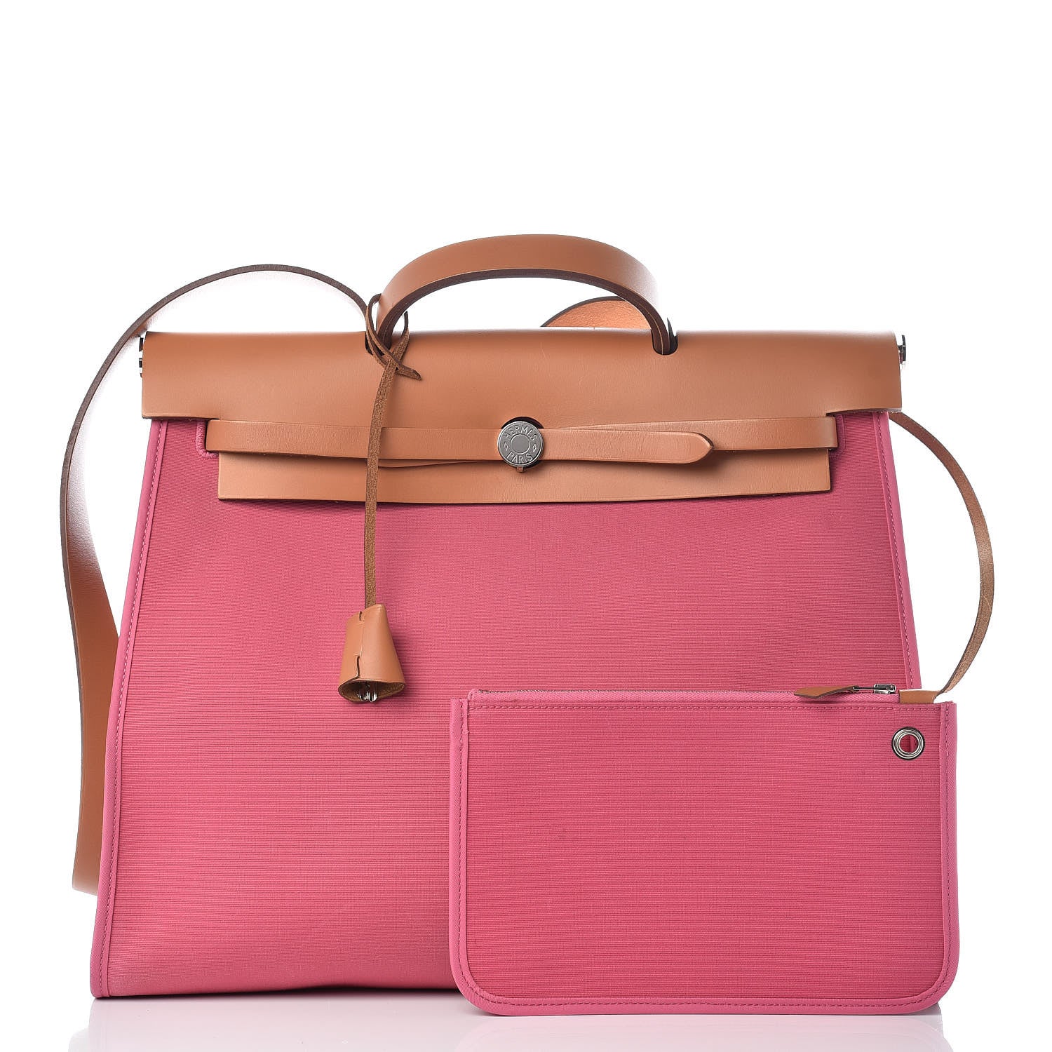 Hermes Toile Vache Hunter Herbag Zip 39 MM Rose Lipstick 3 of 12