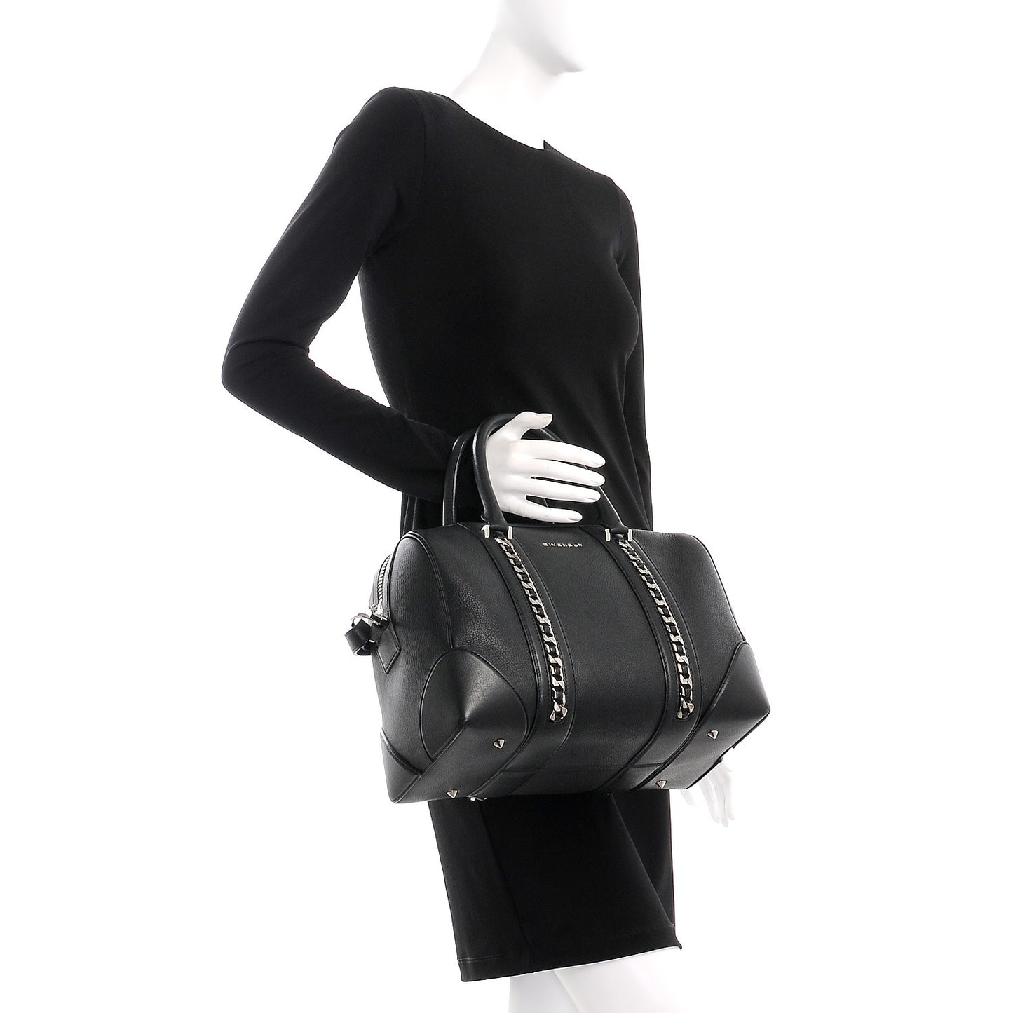 Sugar Goatskin Medium Chain Animation Lucrezia Black
