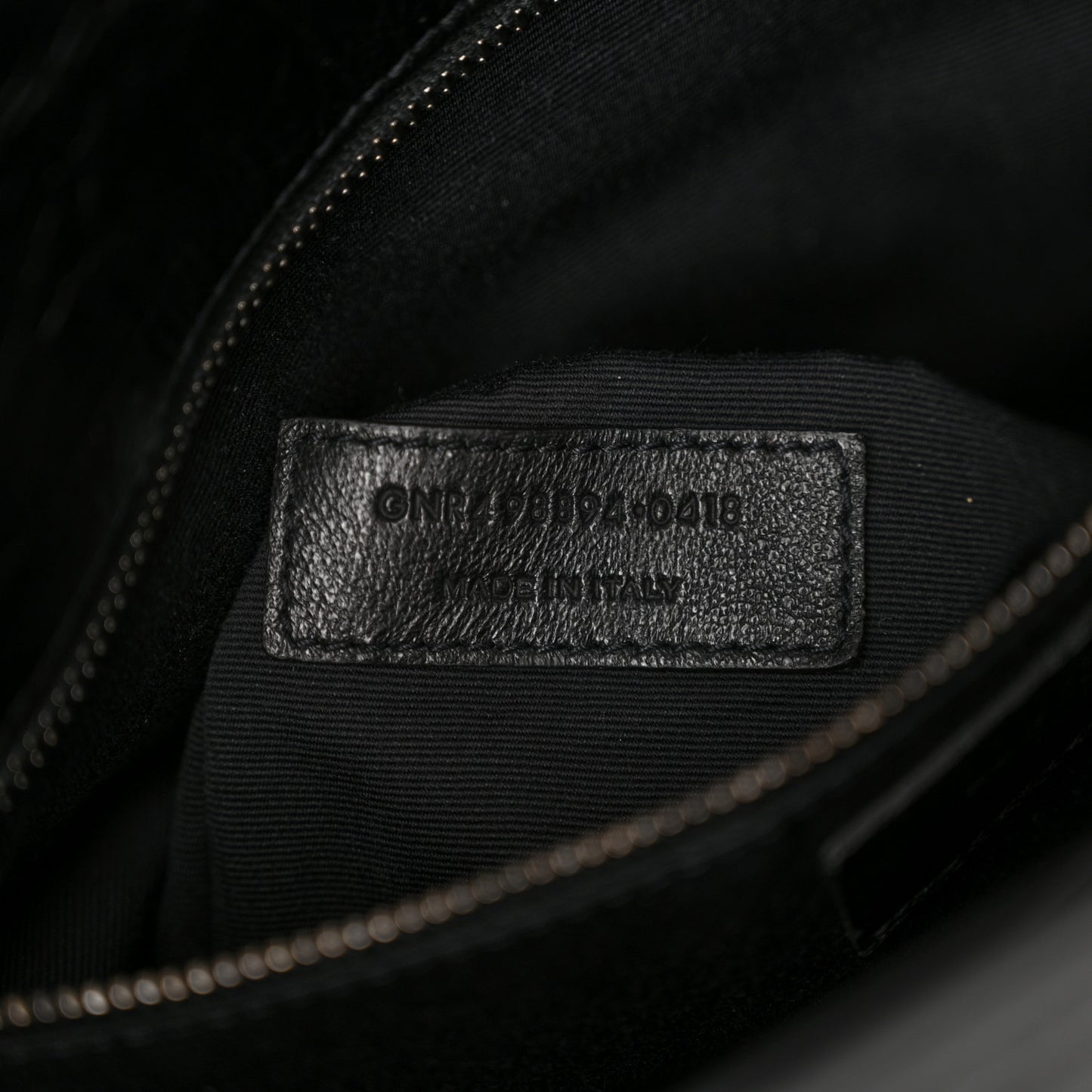 Crinkled Calfskin Matelasse Monogram Medium Niki Chain Satchel Black
