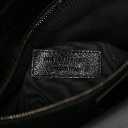 Saint Laurent Crinkled Calfskin Matelasse Monogram Medium Niki Chain Satchel Black 6 of 10