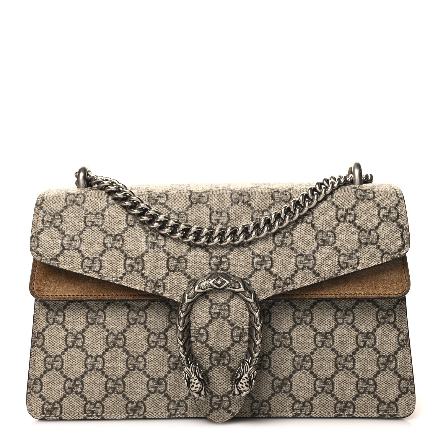 Gucci GG Supreme Monogram Small Dionysus Shoulder Bag Taupe 1 of 11