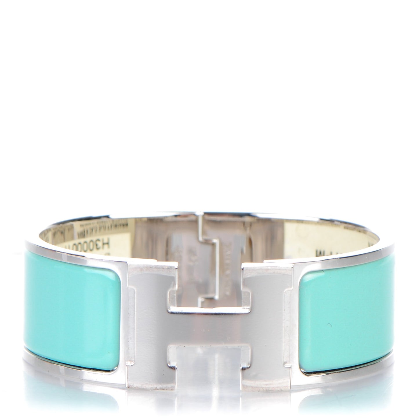 Enamel Wide Clic Clac H Bracelet PM Lagon