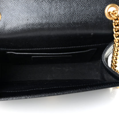 Saint Laurent Grain De Poudre Small Monogram Kate Satchel Black 5 of 18