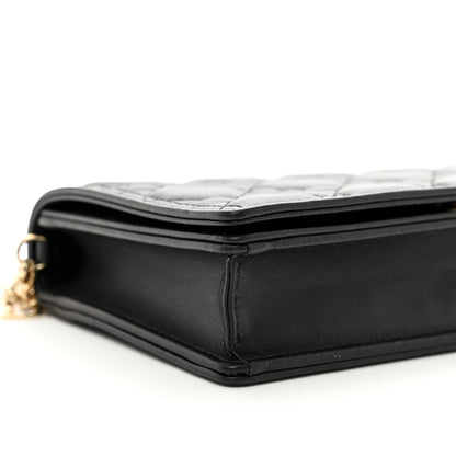 Christian Dior Lambskin Cannage Lady Dior Pouch Black 8 of 10