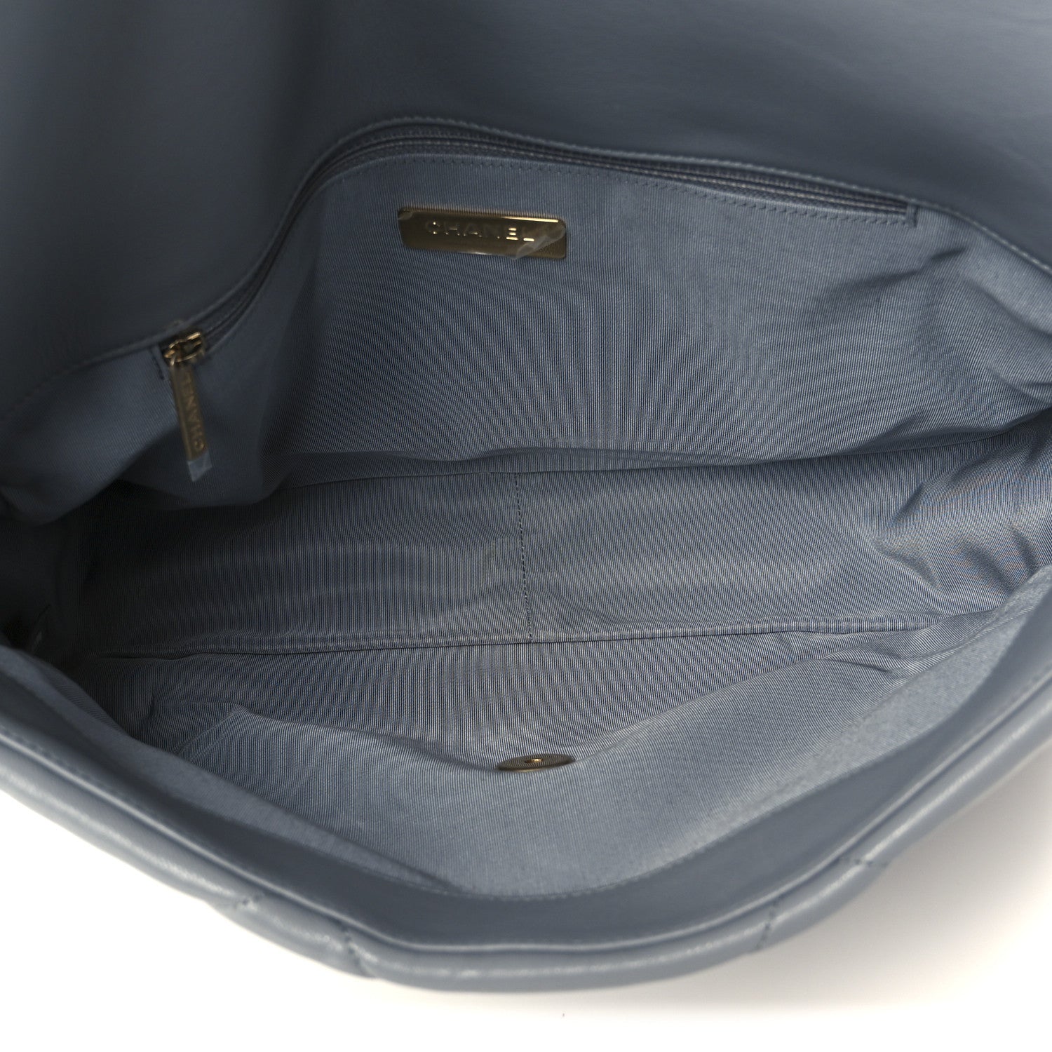 Chanel Goatskin Quilted Maxi Chanel 19 Flap Grey 5 of 10