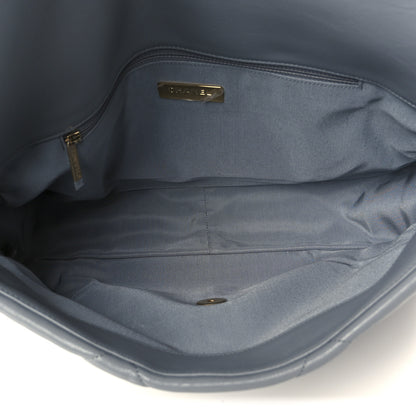 Chanel Goatskin Quilted Maxi Chanel 19 Flap Grey 5 of 10