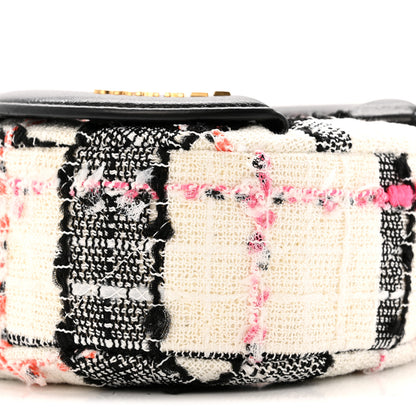 Chanel Tweed Lambskin Quilted Coco Midnight Camera Case White Black Multicolor 10 of 12