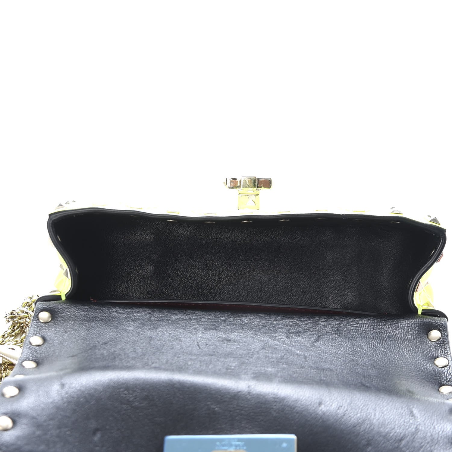 Valentino Garavani Calfskin Mini Rockstud Spike Shoulder Bag Lime 5 of 8