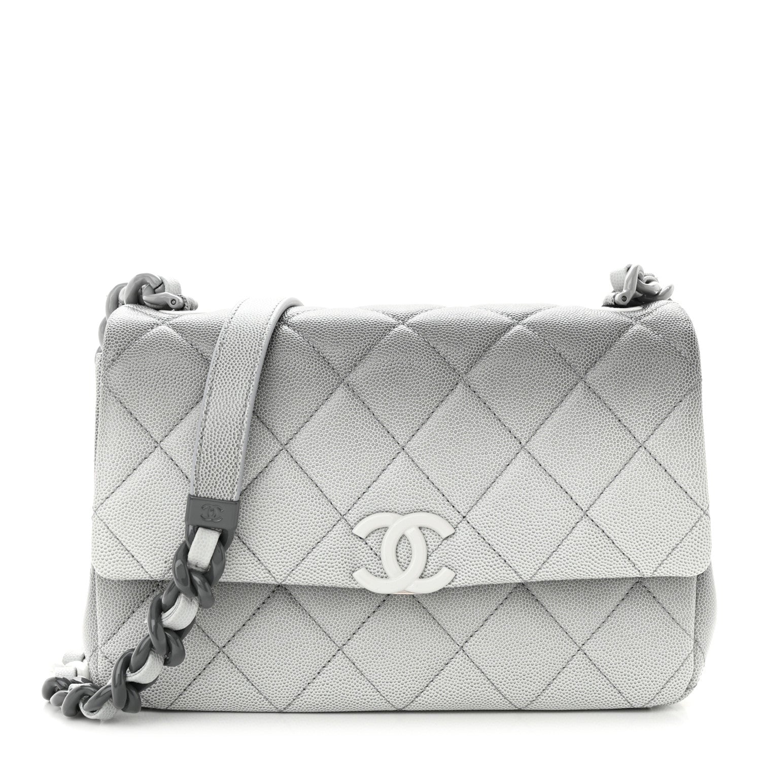 Chanel Shaded Caviar Quilted My Everything Flap Dark Grey Light Grey 1 of 10