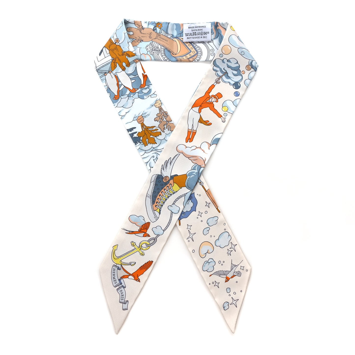 Silk Sur Mon Nuage Twilly Creme Bleu Ciel Orange
