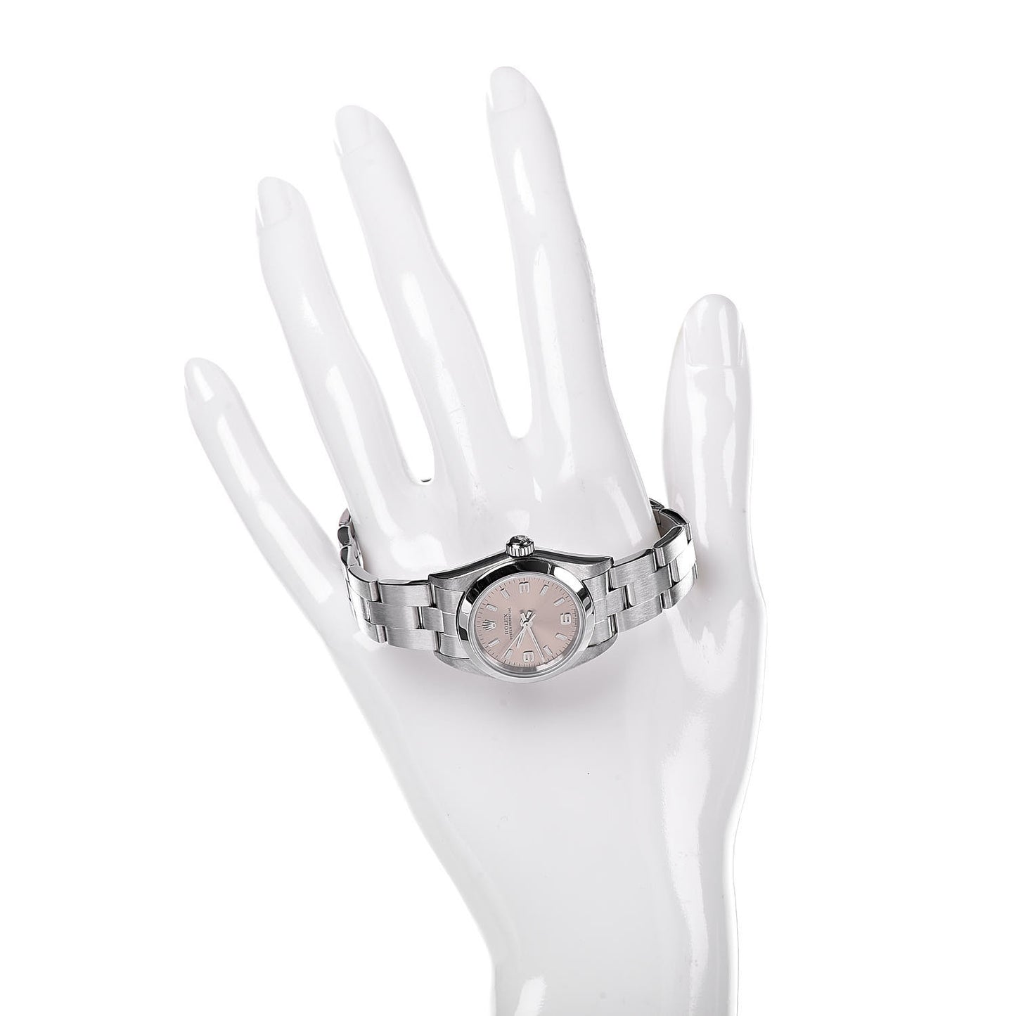 Stainless Steel 24mm Oyster Perpetual Watch Pink 76080