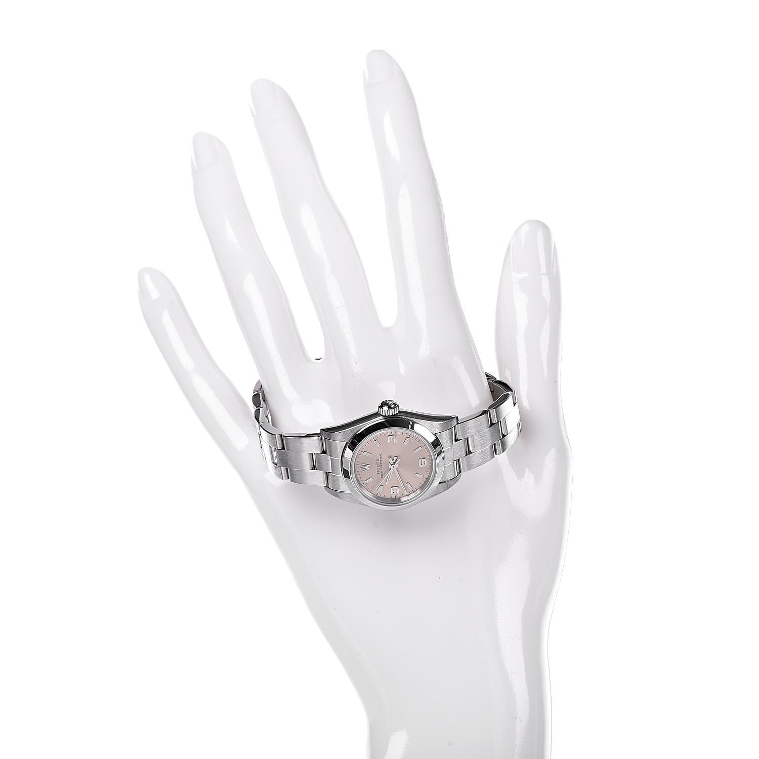 Rolex Stainless Steel 24mm Oyster Perpetual Watch Pink 76080 2 of 8
