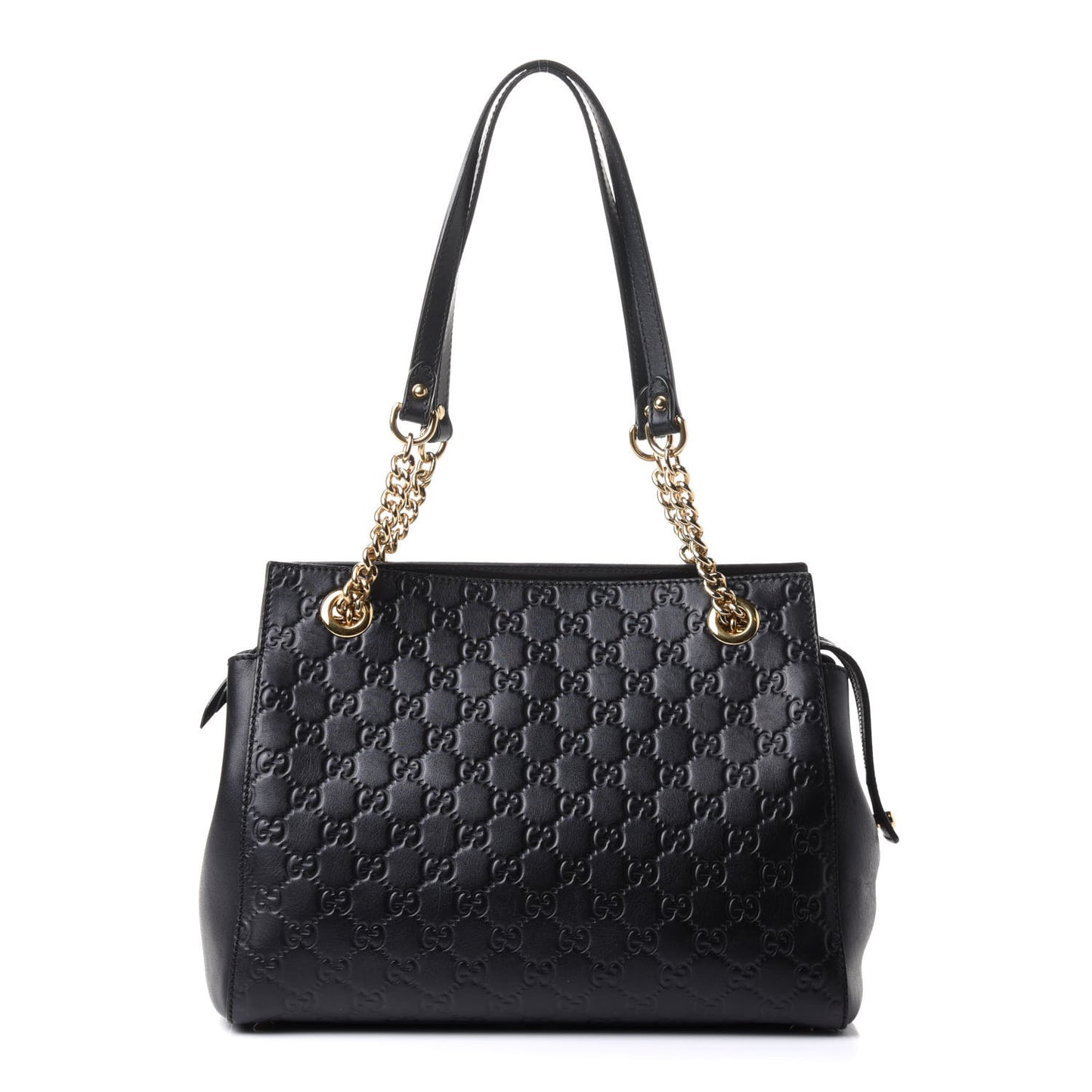 Guccissima Signature Medium Shoulder Tote Bag Black