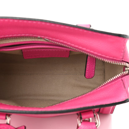 Alexander McQueen Pebbled Calfskin Mini Skull Padlock Zip Around Tote Bouganville 5 of 10
