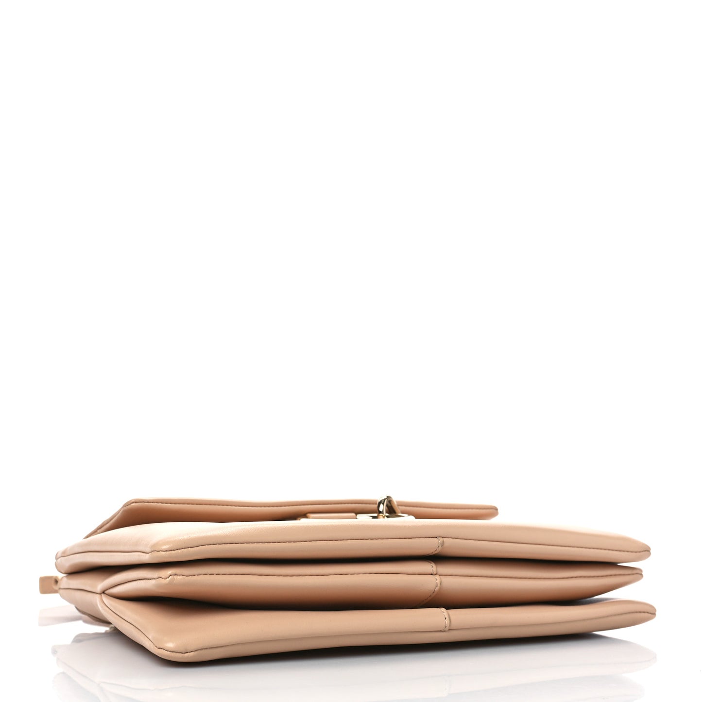 Calfskin Medium Faye Top Handle Bag Sandy Beige