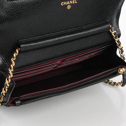 Chanel Caviar Quilted Wallet On Chain WOC Black 6 of 8