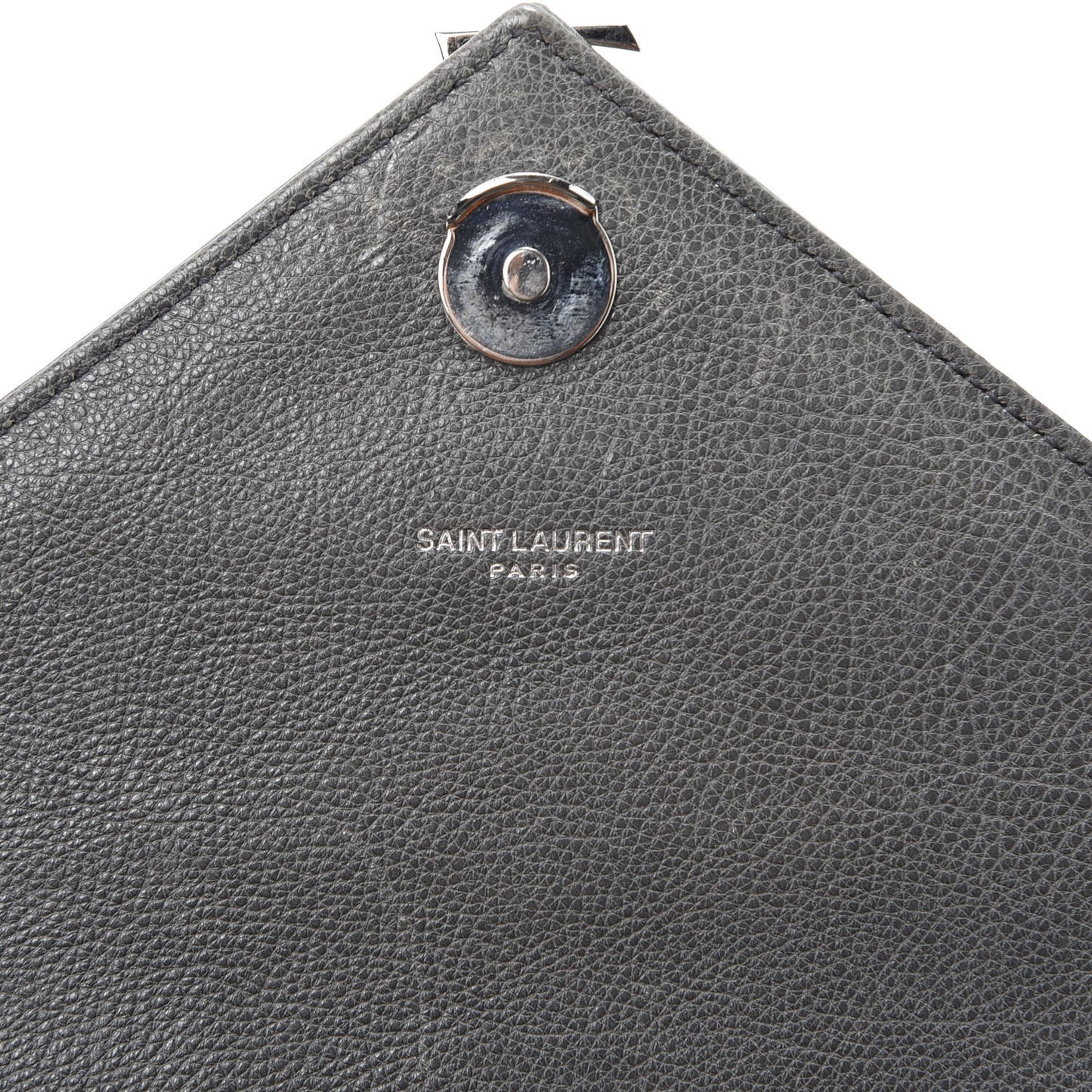 Sheepskin Matelasse Chevron Monogram Medium College Bag Asphalt