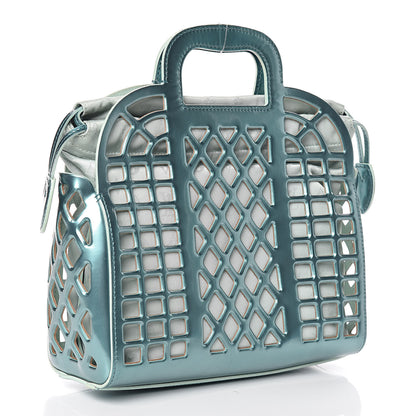 Louis Vuitton Metallic Patent Reef Jelly Basket PM Turquoise 3 of 14