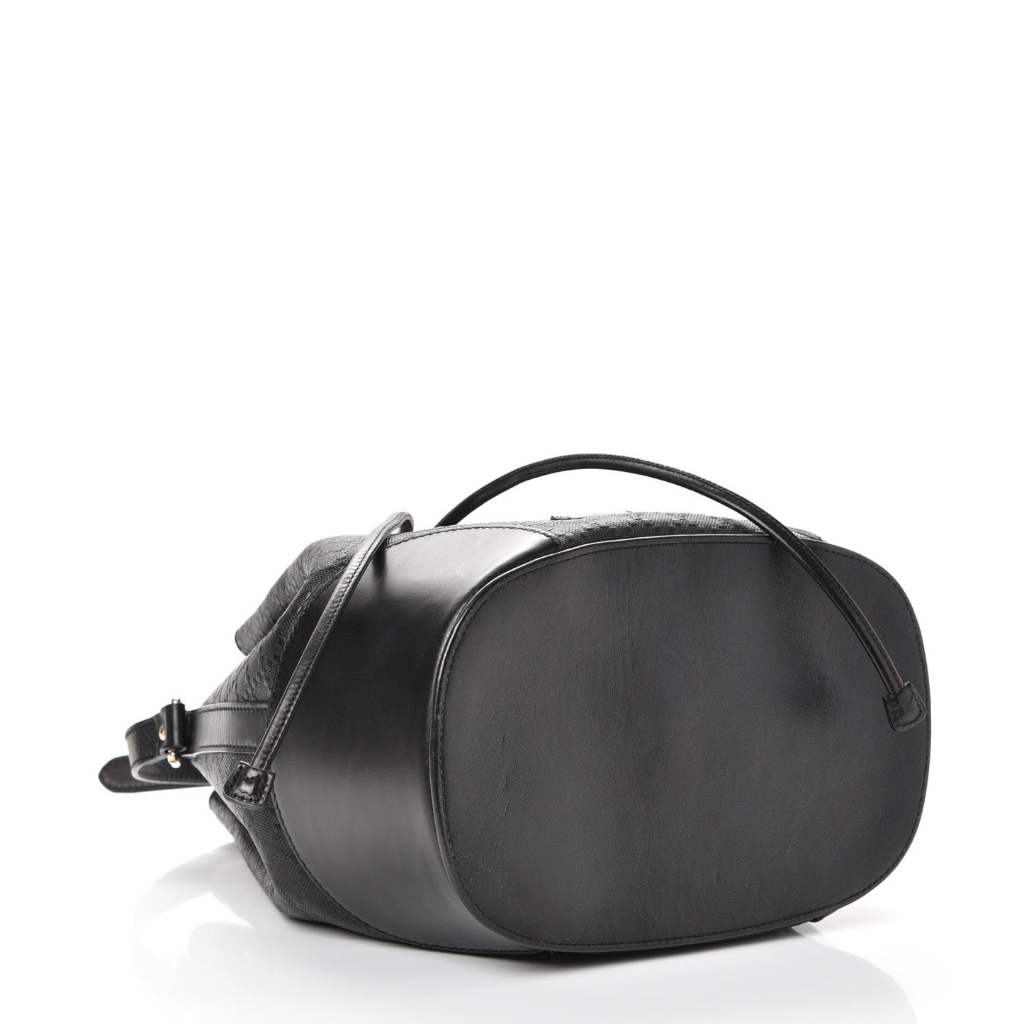 Bright Diamante Medium Bucket Bag Black