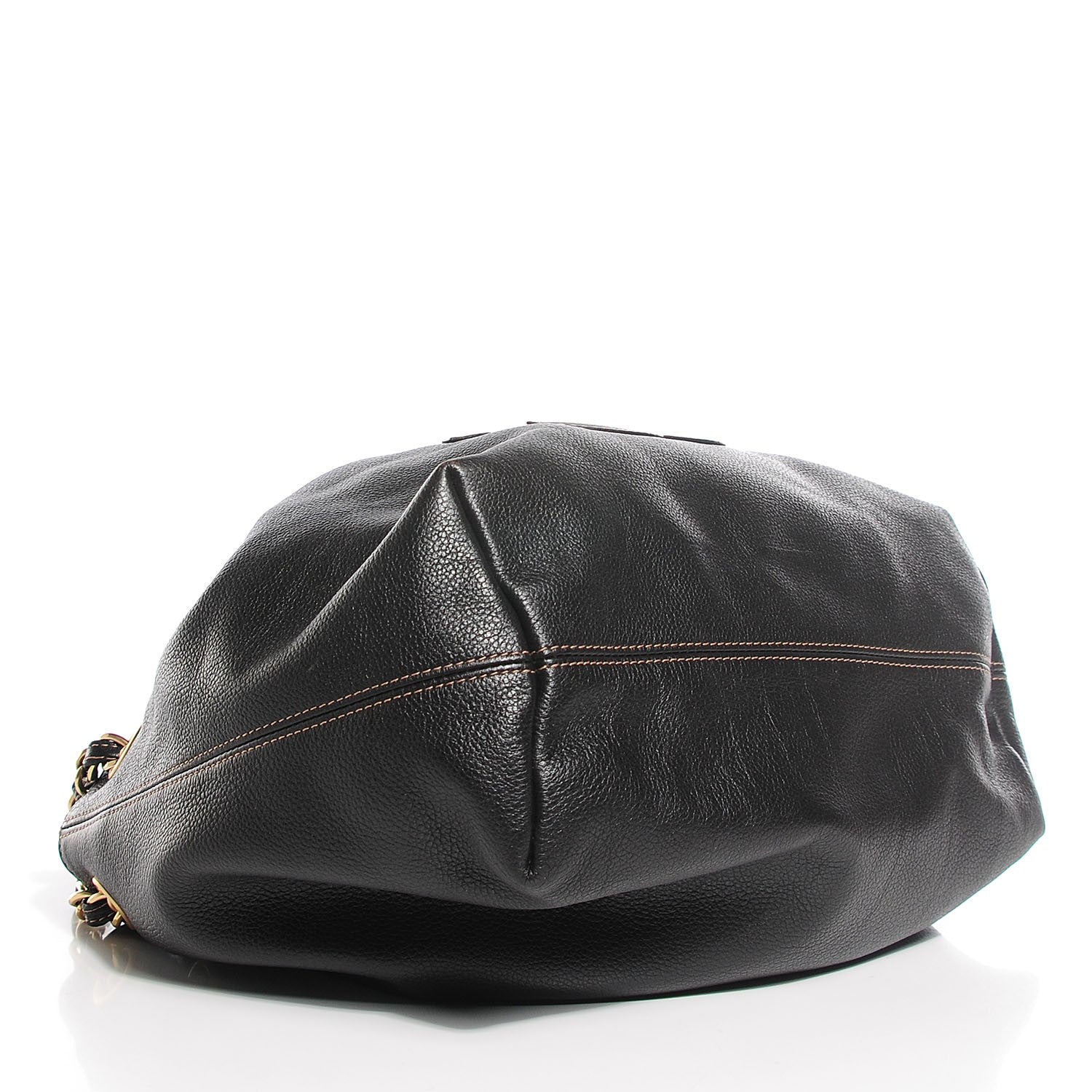 Chanel Calfskin CC Drawstring Bucket Bag Black 4 of 7