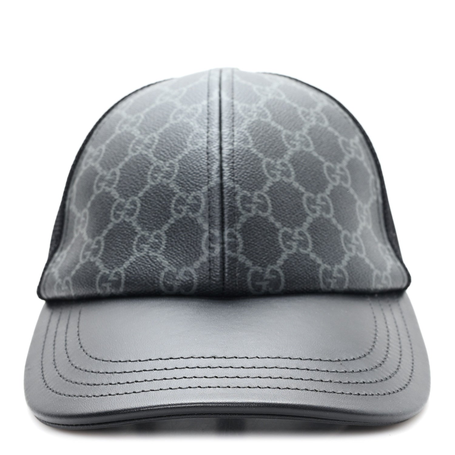 Gucci GG Supreme Monogram Baseball Hat M 58 Black 3 of 11