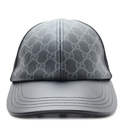 Gucci GG Supreme Monogram Baseball Hat M 58 Black 3 of 11