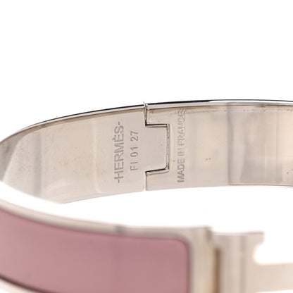 Hermes Enamel Narrow Clic Clac H Bracelet PM Bois De Rose 5 of 6