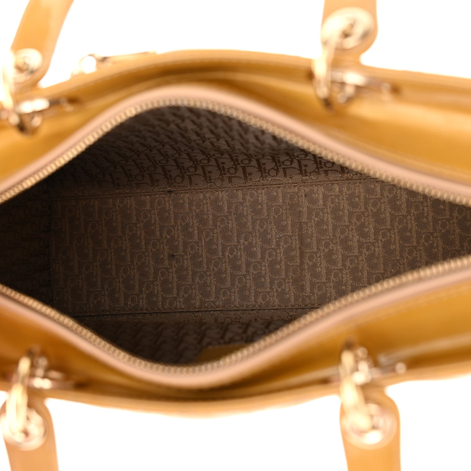 Christian Dior Patent Cannage Large Lady Dior Dark Beige 5 of 12