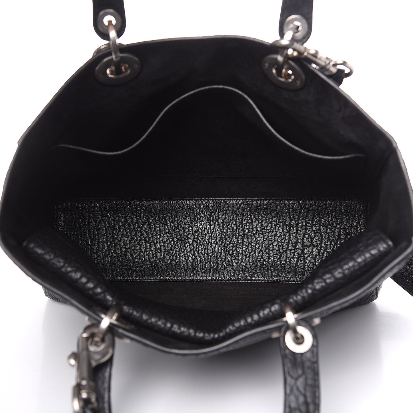 Canyon Grained Lambskin Large Lady Dior Black