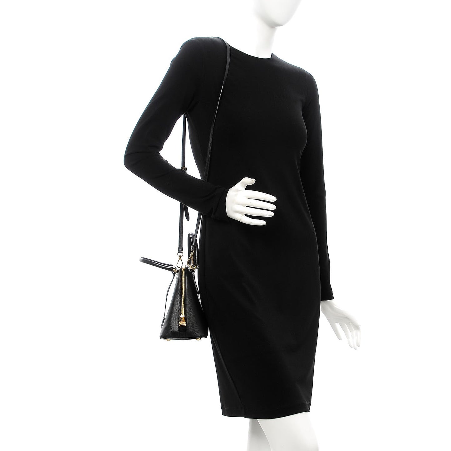 Saffiano Lux Small Promenade Tote Black