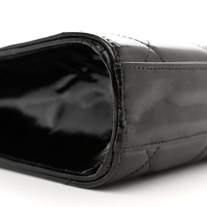 Chanel Patent Quilted Briefcase Laptop Bag Black 9 of 16