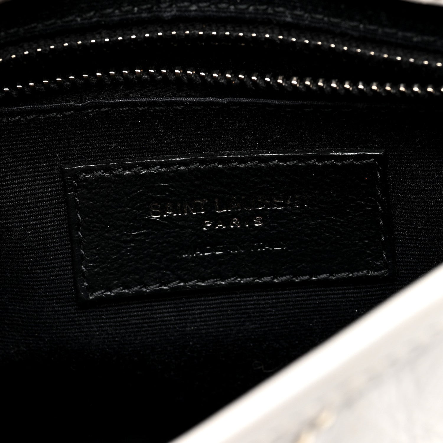 Saint Laurent Crinkled Calfskin Matelasse Monogram Niki Chain Wallet Light Grey 6 of 9