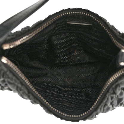 Prada Tessuto Nylon Gaufre Shoulder Bag Black 4 of 10