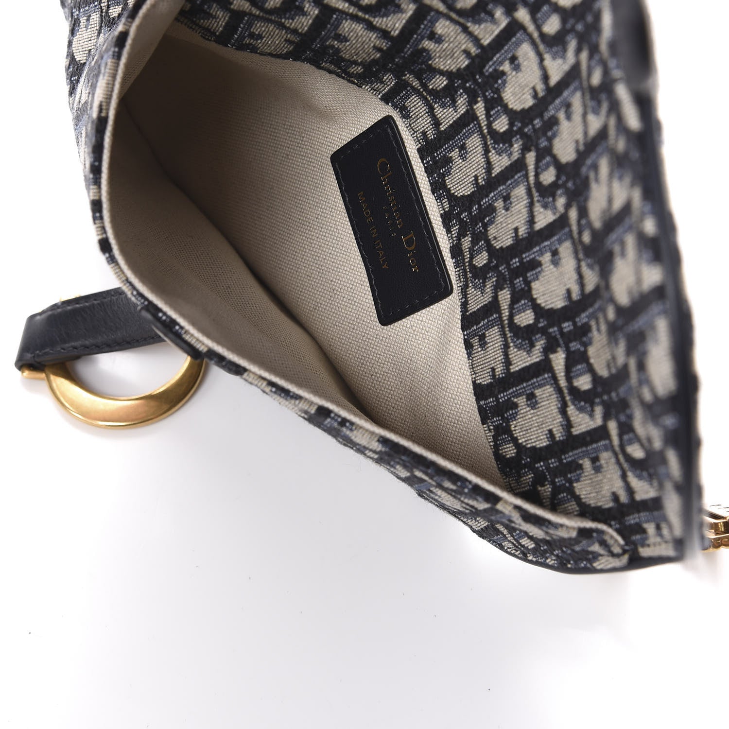 Christian Dior Oblique Saddle Belt Bag Blue 5 of 8