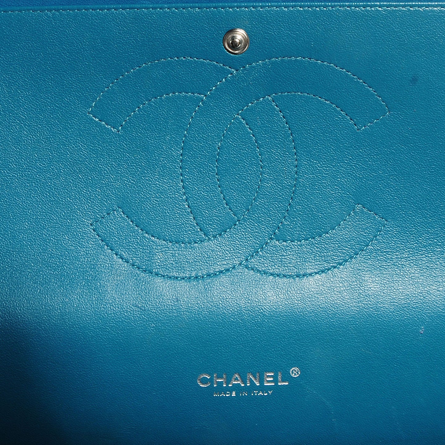 Lambskin Maxi Double Flap Turquoise