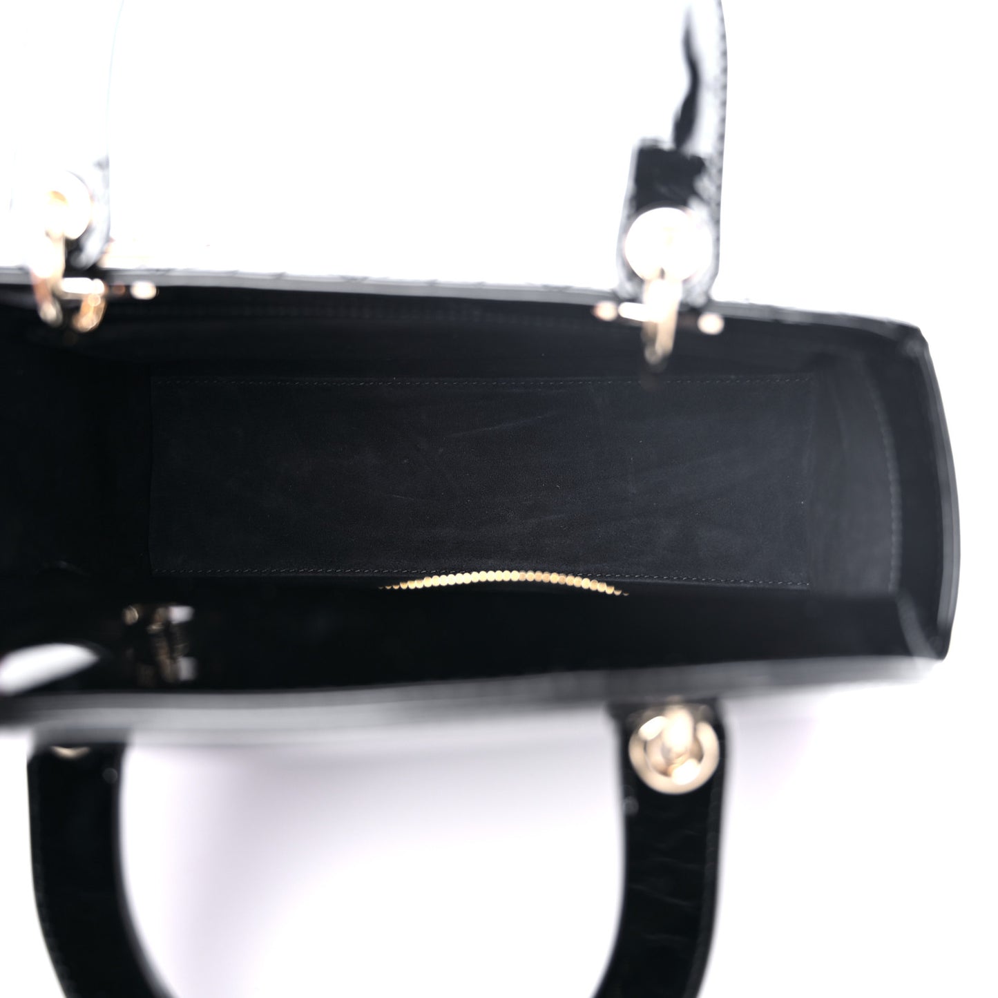Patent Cannage Medium Lady Dior Black