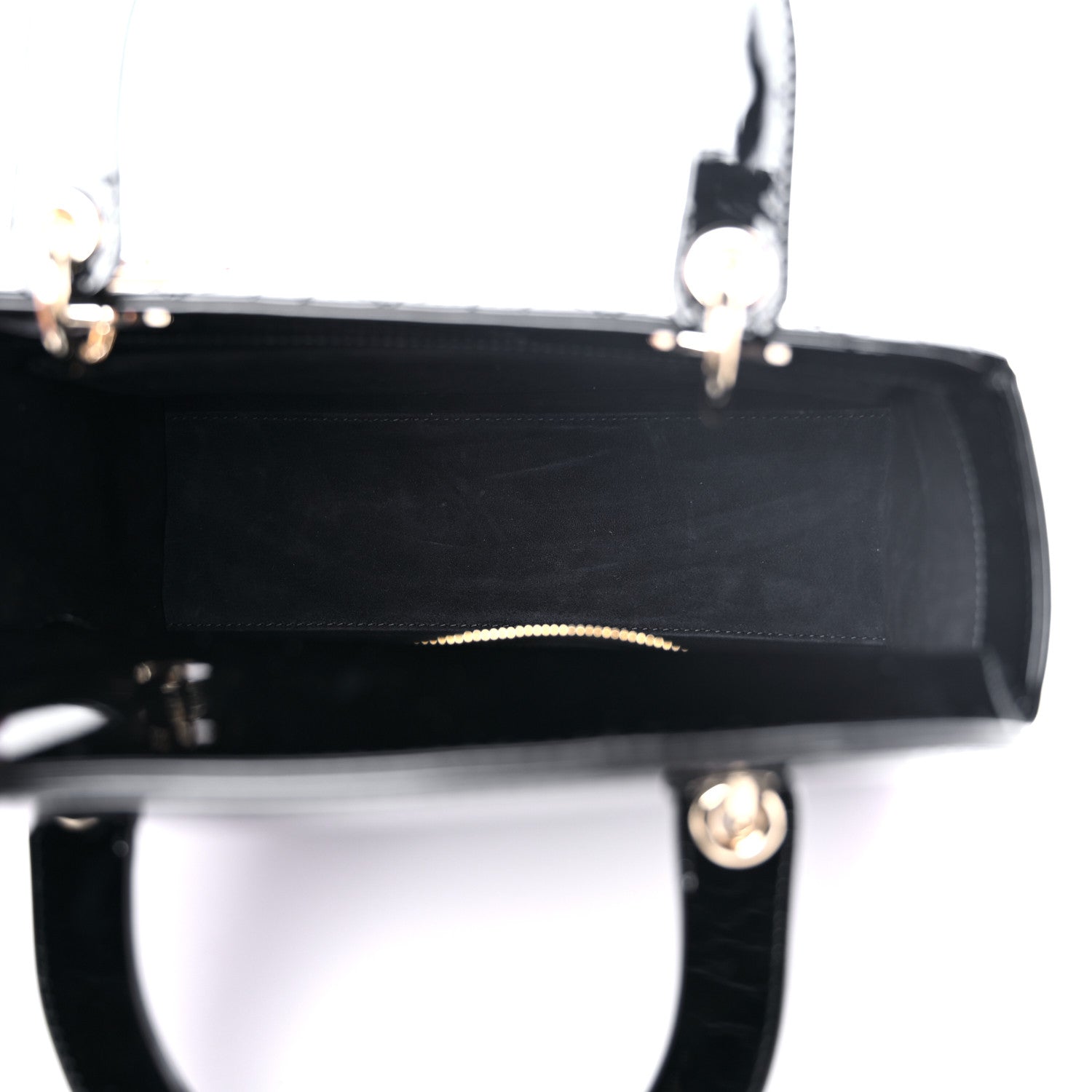 Christian Dior Patent Cannage Medium Lady Dior Black 5 of 7
