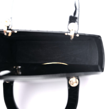 Christian Dior Patent Cannage Medium Lady Dior Black 5 of 7