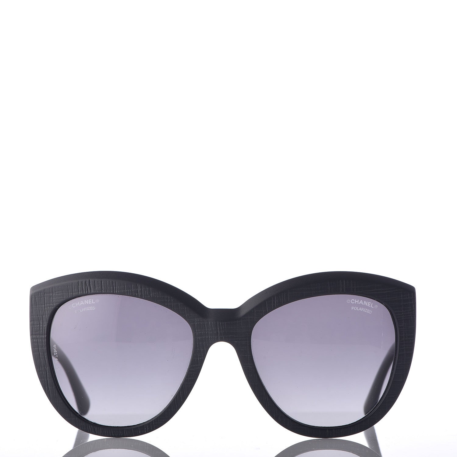 Chanel Tweed Effect CC Polarized Butterfly Signature Sunglasses 5332 Black 2 of 7