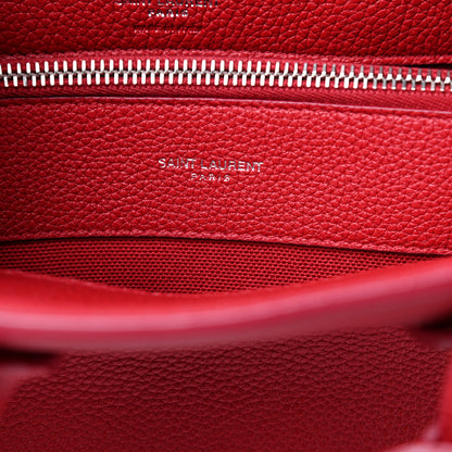 Saint Laurent Grained Calfskin Baby Sac De Jour Souple Red 7 of 11