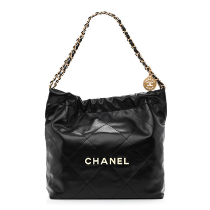 Chanel Calfskin Quilted Small Chanel 22 Black 3 of 11