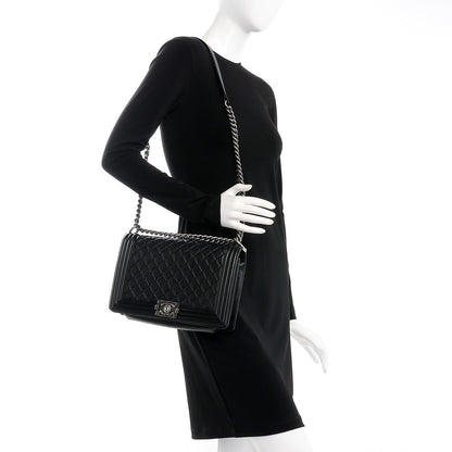 Chanel Lambskin Quilted New Medium Boy Flap Black 2 of 10