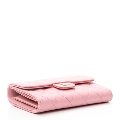 Chanel Caviar Quilted Medium Flap Wallet Pink 4 of 8