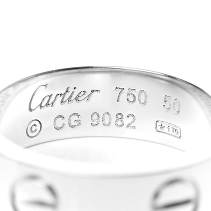 Cartier 18K White Gold 5.5mm LOVE Ring 50 5.25 4 of 4