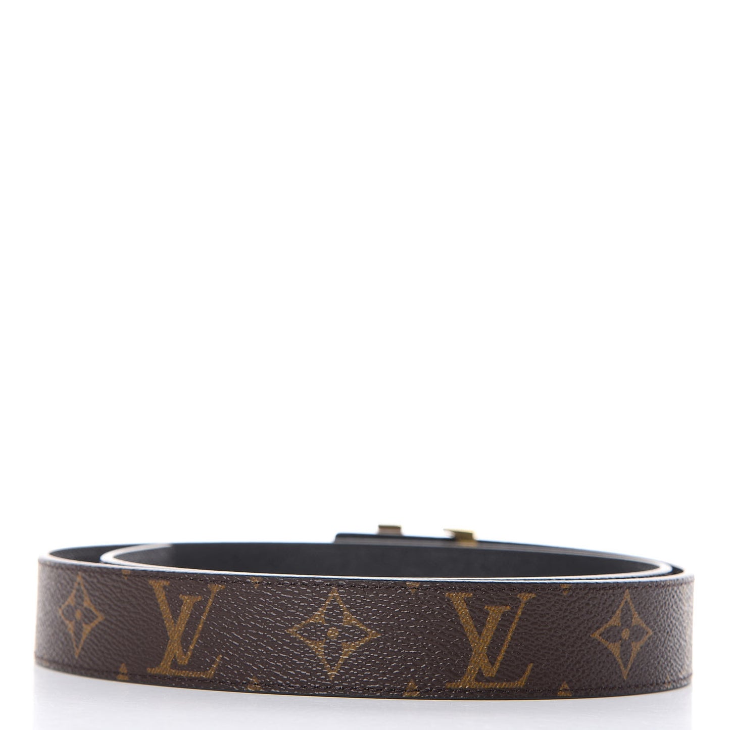 Calfskin Monogram 30mm LV Initiales Reversible Belt 85 34 Black