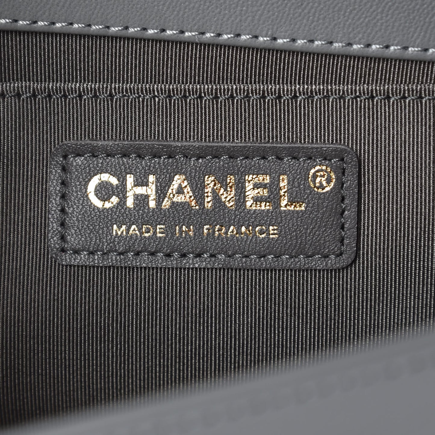 Lambskin Quilted Medium Boy Flap Grey