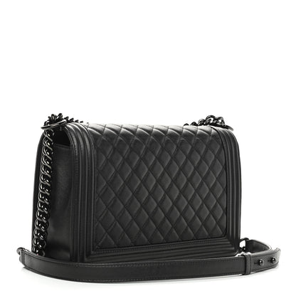 Chanel Caviar Quilted New Medium Boy Flap So Black 3 of 10