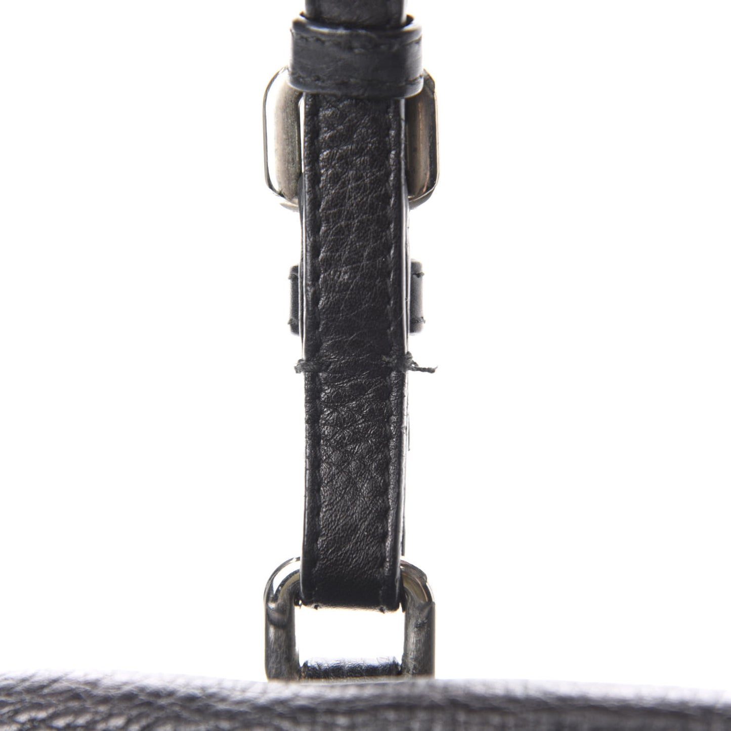 Vitello Daino Embossed Logo Bowler Black