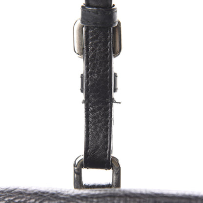 Prada Vitello Daino Embossed Logo Bowler Black 9 of 10